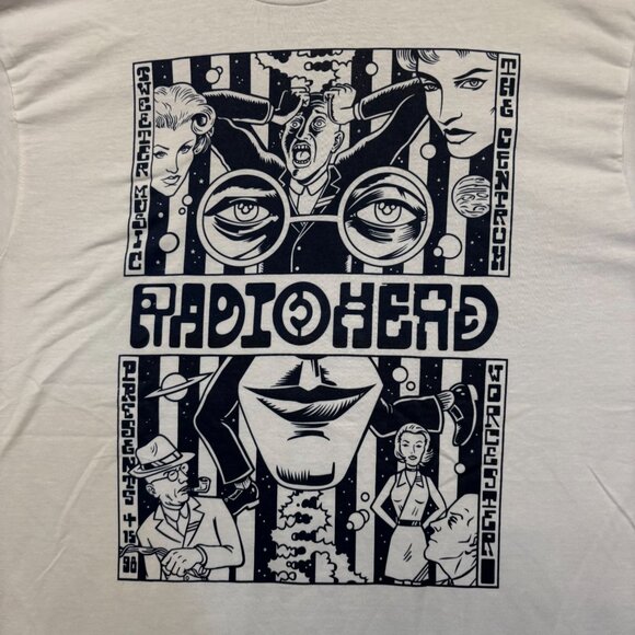 Radiohead Worcester 1998 The Centrum Show Poster Band Tee L - Picture 2 of 4